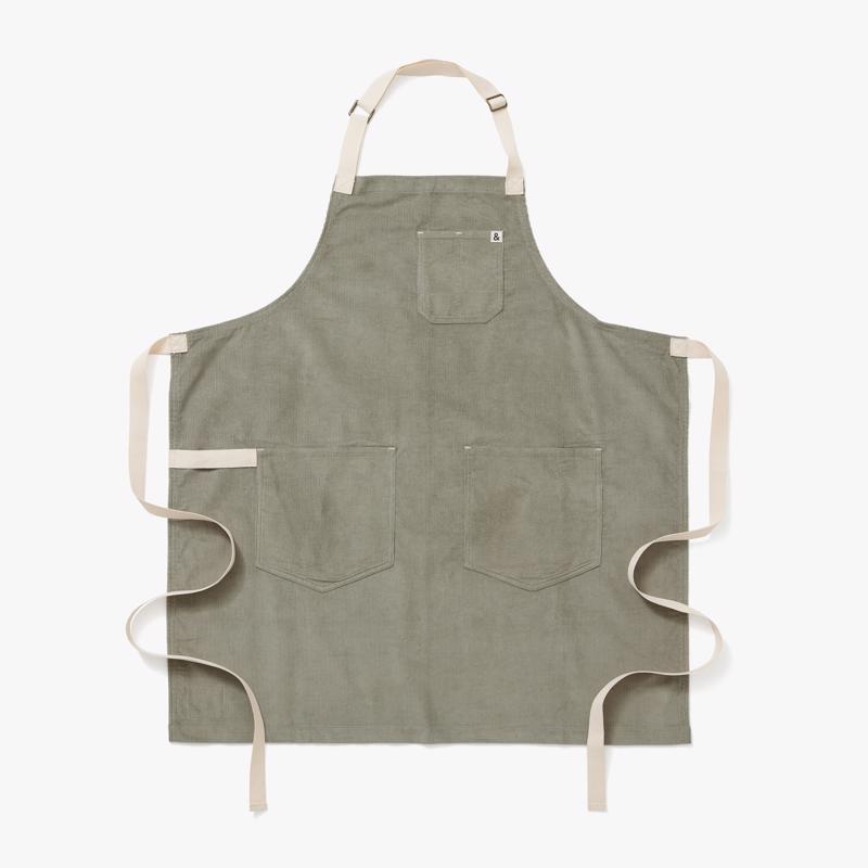 Hedley & Bennett 3 pocket Agave Green Cotton Corduroy Apron