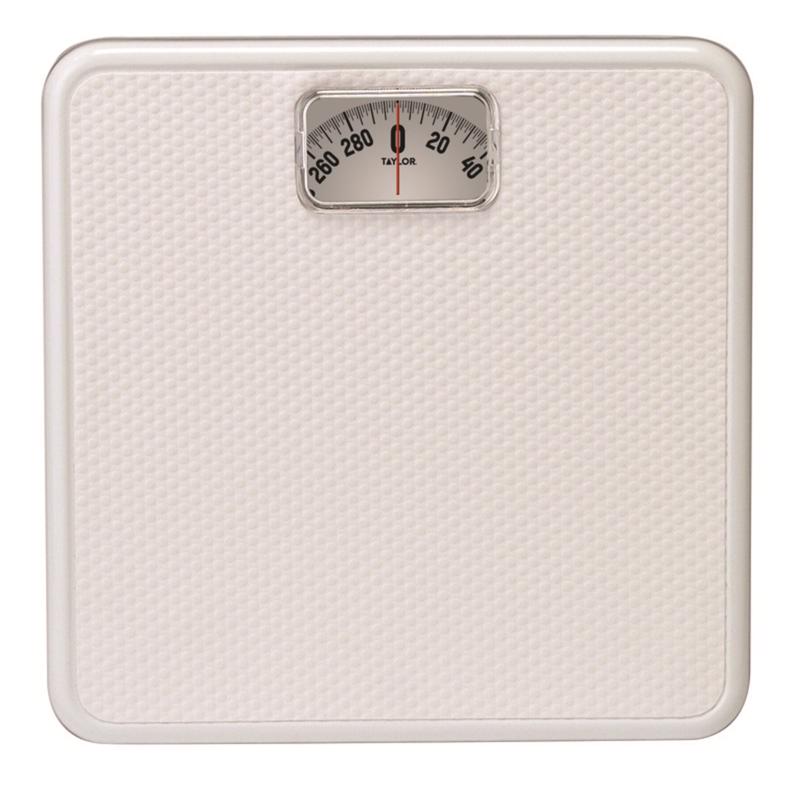 Taylor 300 lb Analog Bathroom Scale White