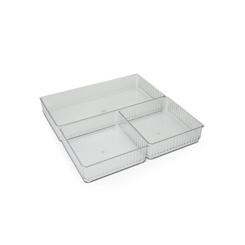 Core Home 2 in. H X 7 in. W X 13 in. D Ceramic/Stainless Steel Drawer Organizer Set