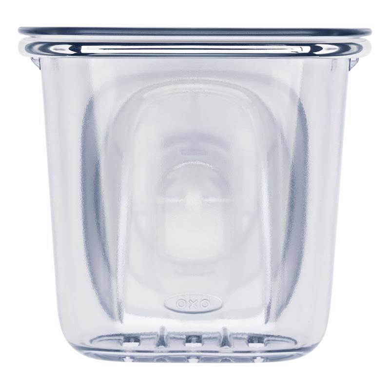 OXO Good Grips Clear Plastic/Stainless Steel Utensil Cup and Holder