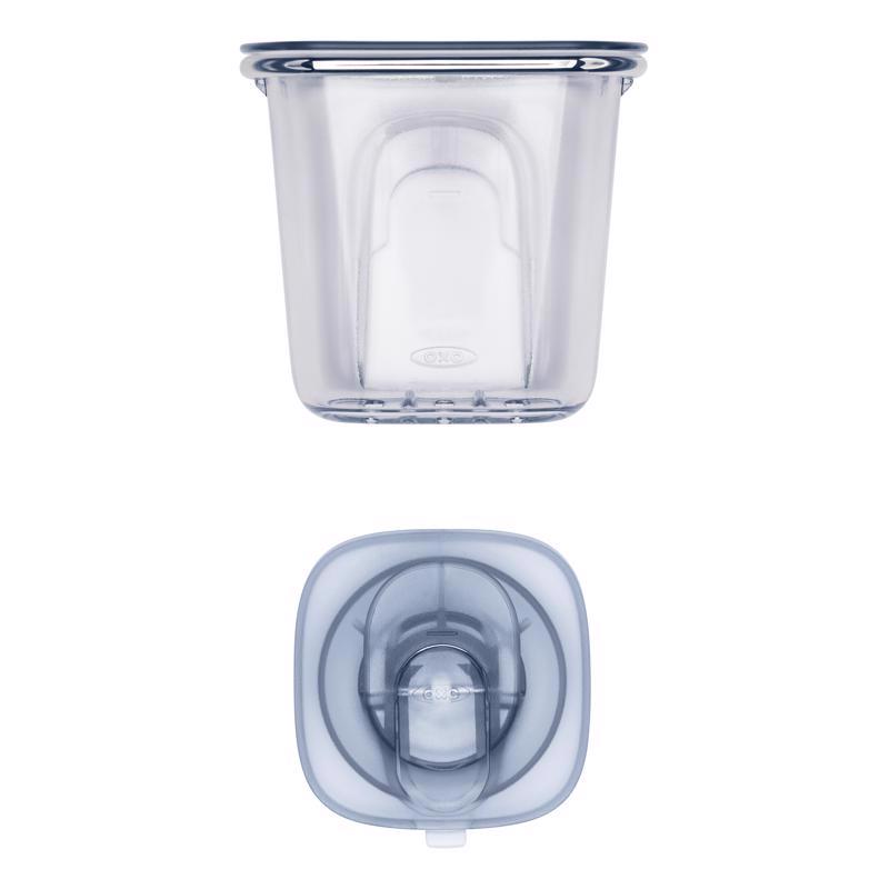 OXO Good Grips Clear Plastic/Stainless Steel Utensil Cup and Holder