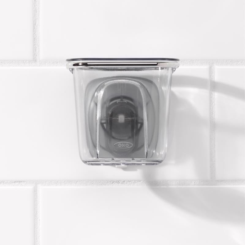 OXO Good Grips Clear Plastic/Stainless Steel Utensil Cup and Holder