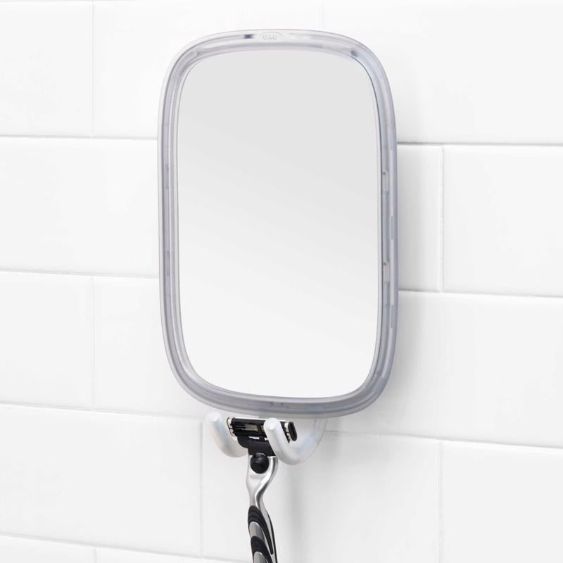 OXO Good Grips 13 in. H X 7 in. W Portable Shower Mirror Silver