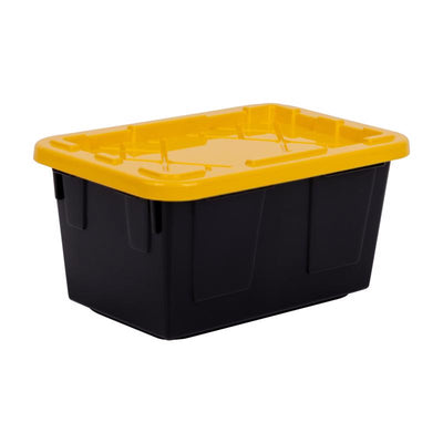 Greenmade 0.09 gal Black/Yellow Mini Tote 2.4 in. H X 3.3 in. W X 4.8 in. D Stackable