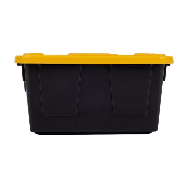 Greenmade 0.09 gal Black/Yellow Mini Tote 2.4 in. H X 3.3 in. W X 4.8 in. D Stackable