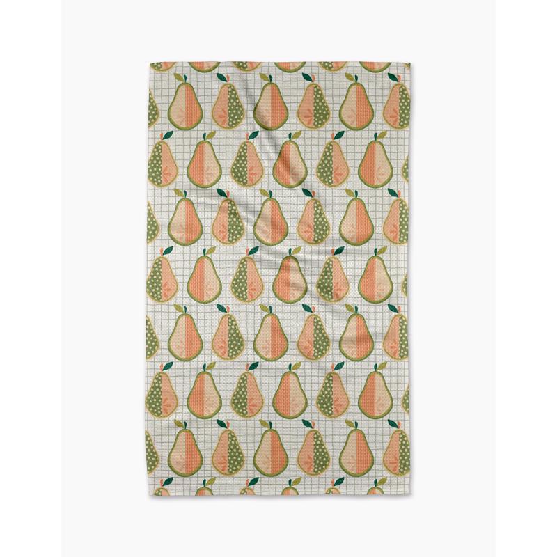 Geometry Multicolor Polyester Mod Pears Kitchen Towel