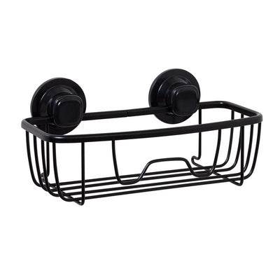 Zenna Home 3 in. H X 10 in. W X 5 in. L Matte Black Suction Basket
