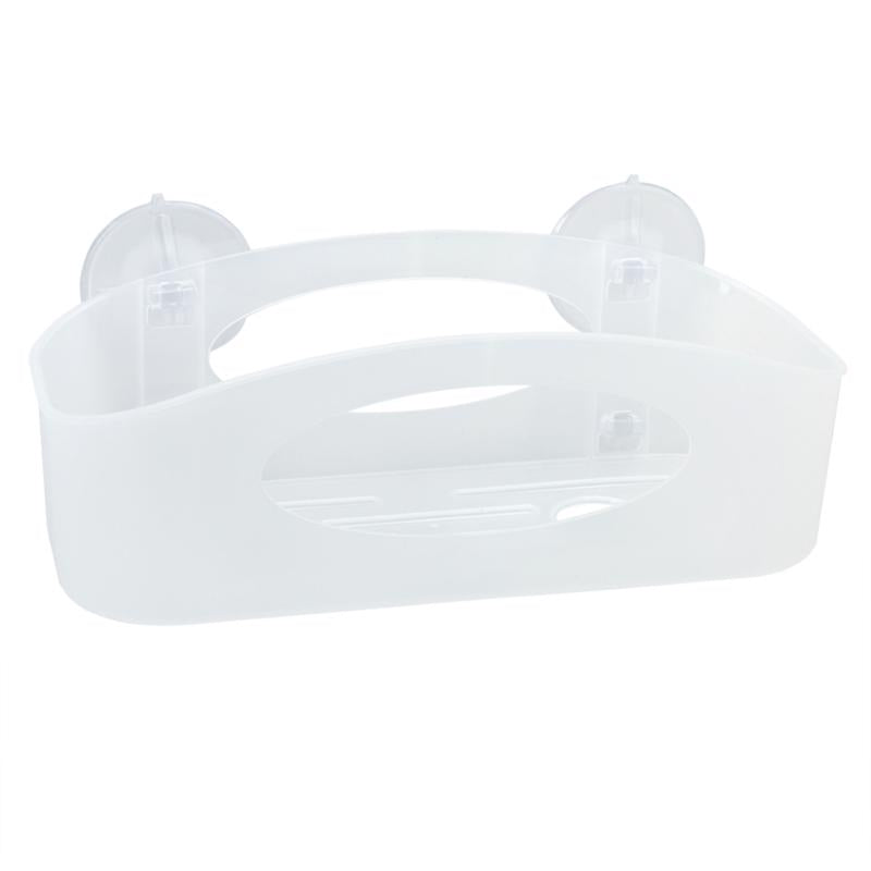 Zenna Home 4 in. H X 11 in. W X 5 in. L Frosted Suction Basket