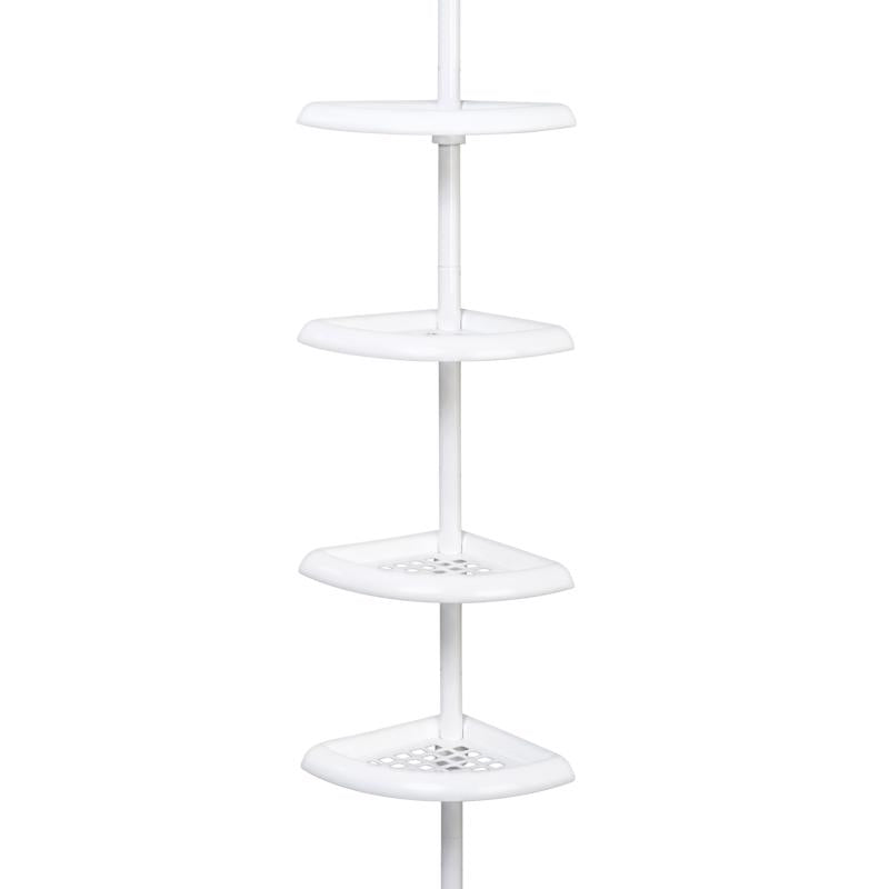 Zenna Home 97 in. H X 10.6 in. W X 7.2 in. L 4-Shelf Corner Shower Caddy