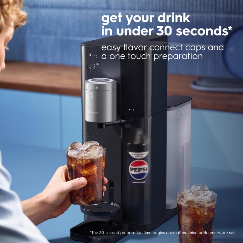 SodaStream Fountain Black 1 L Sparkling Water Maker Kit