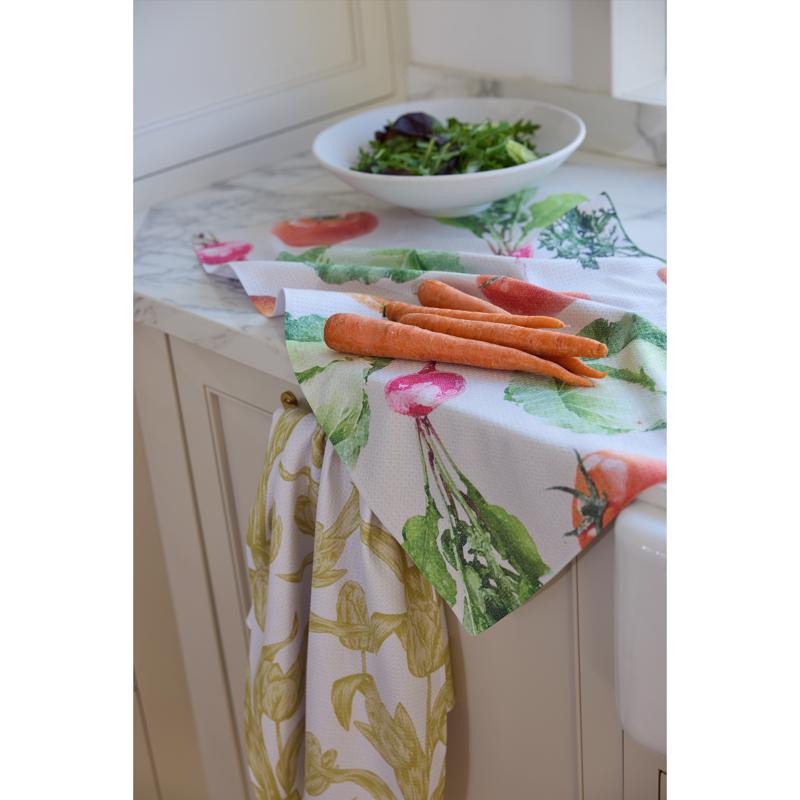 Geometry Multi Polyester Peachy Kitchen Towel