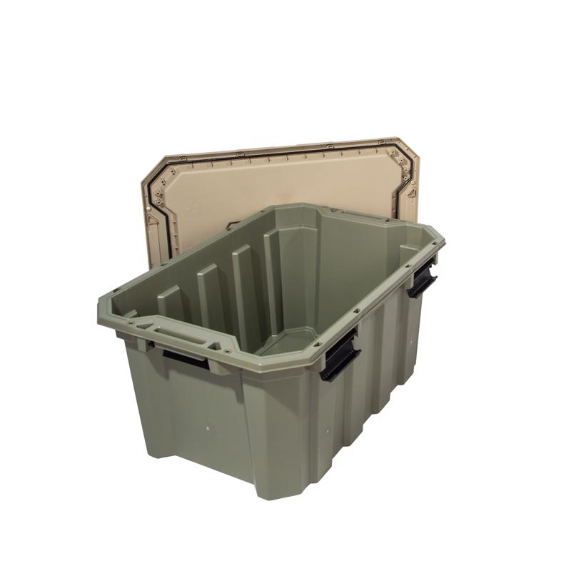 RealTree 24 gal Green Storage Tote 14.7 in. H X 31 in. W X 24 in. D Stackable