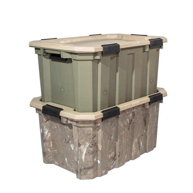 RealTree 24 gal Green Storage Tote 14.7 in. H X 31 in. W X 24 in. D Stackable