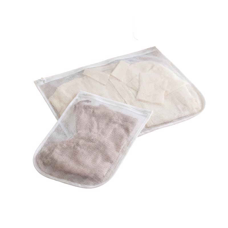 Zenna Home White Mesh Fabric Laundry Wash Bag