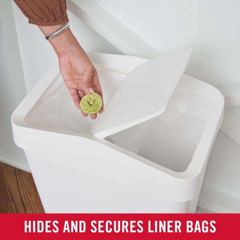 Rubbermaid 12.2 gal White Resin Trash Can