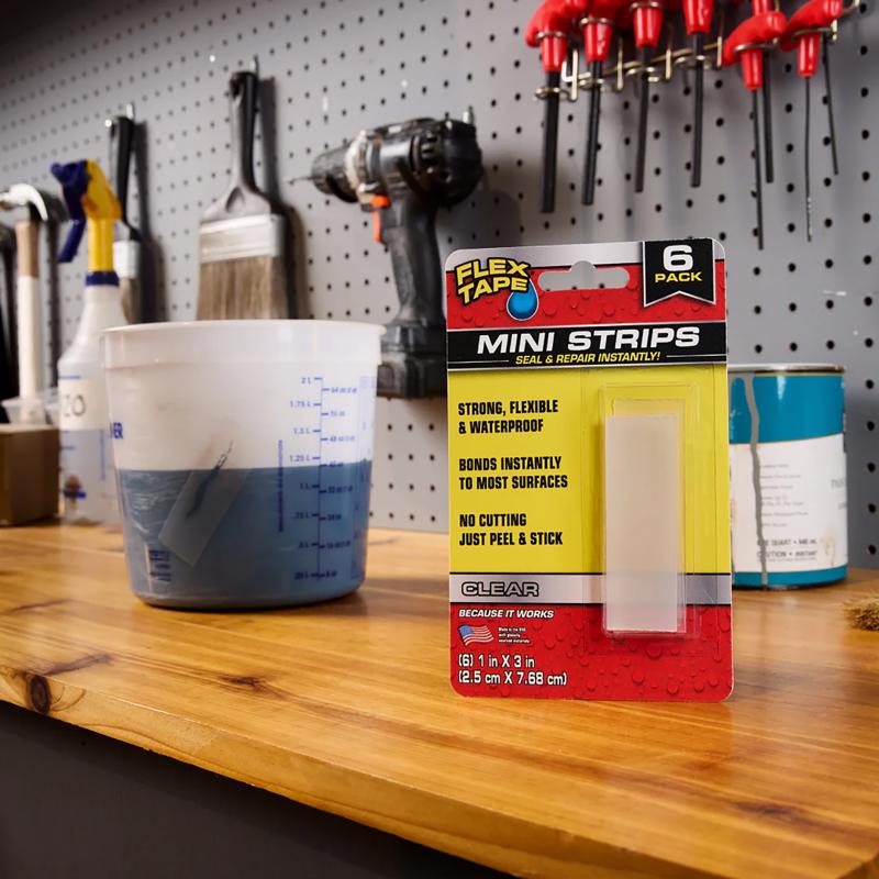 Flex Seal Family of Products 1 in. W X 3 in. L Clear Waterproof Repair Tape