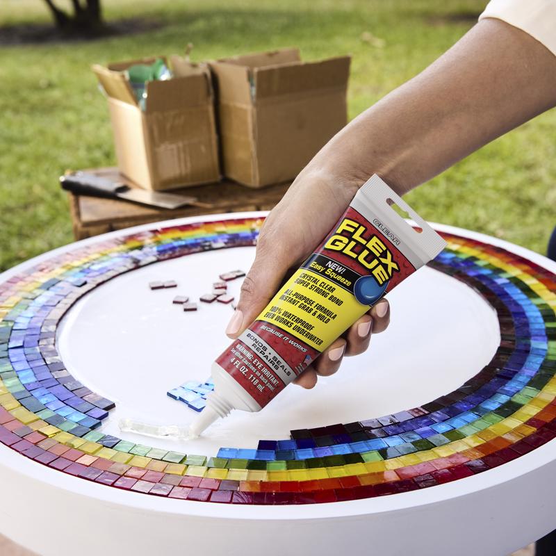 Flex Seal Family of Products Flex Glue Easy Squeeze Super Strength Rubber Clear Adhesive 2.8 fl. oz.