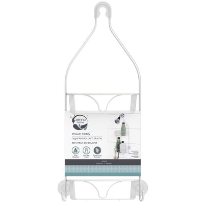 Zenna Home 21 in. H X 8.8 in. W X 4 in. L White Shower Caddy