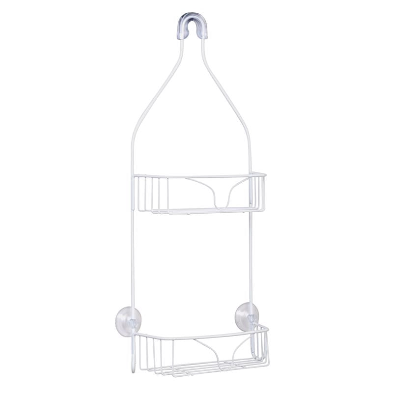 Zenna Home 21 in. H X 8.8 in. W X 4 in. L White Shower Caddy