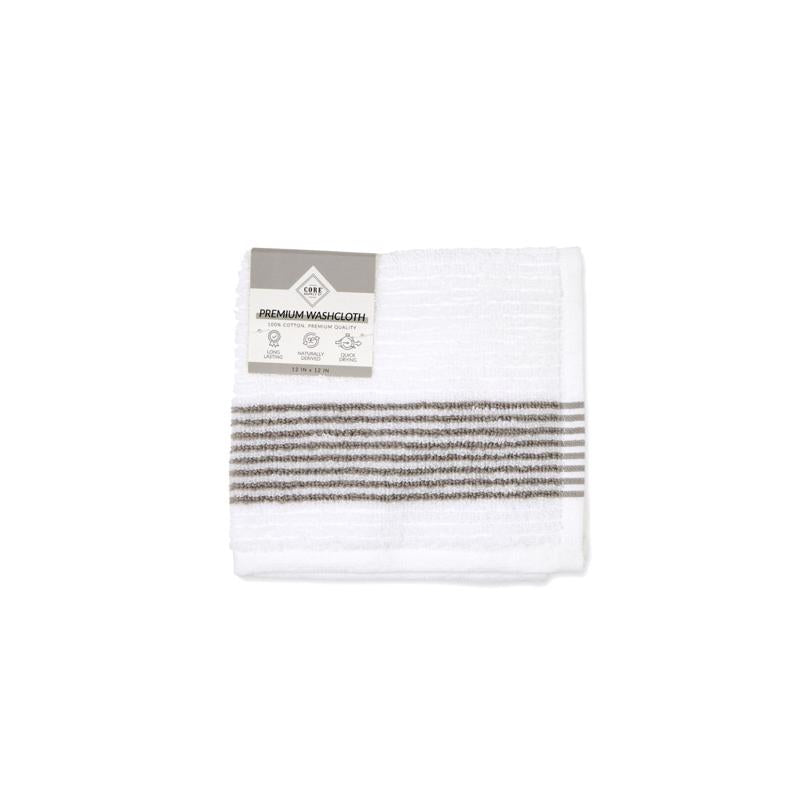 Core Home White Textile Washcloth