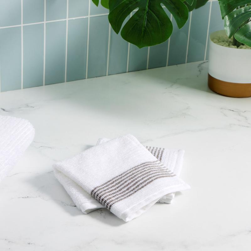 Core Home White Textile Washcloth
