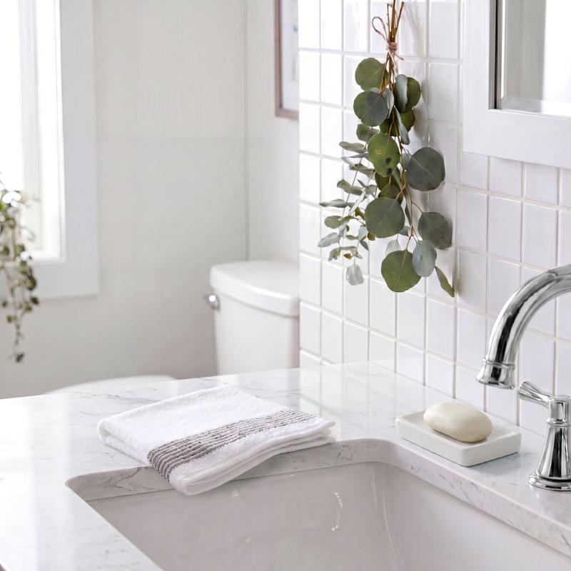 Core Home White Textile Washcloth