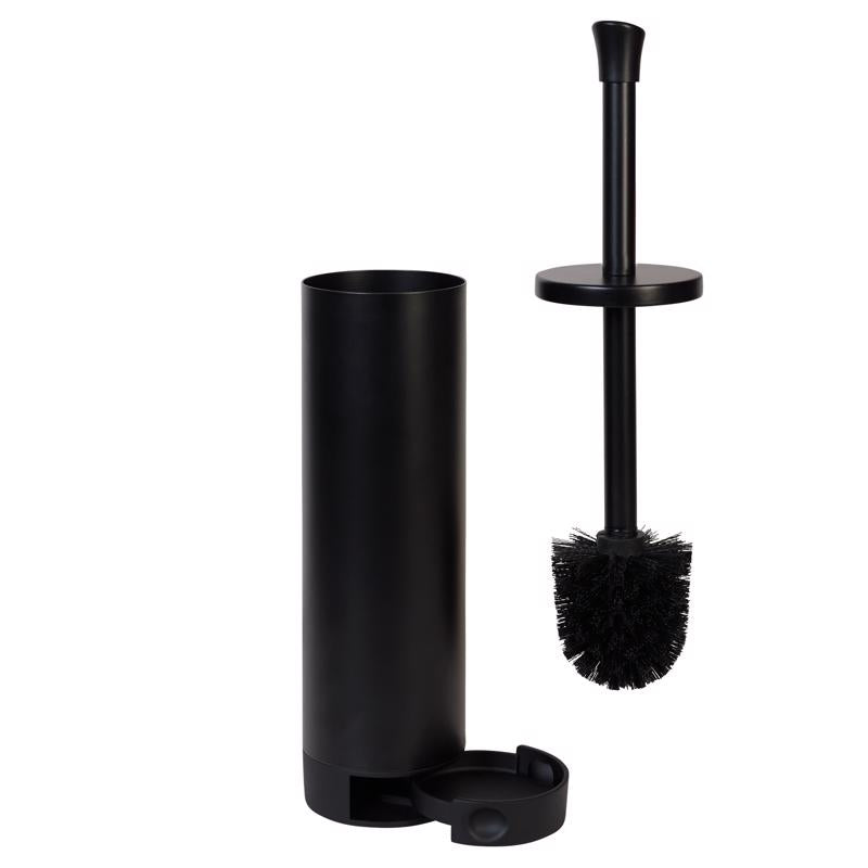 Zenna Home Toilet Bowl Brush & Holder Black