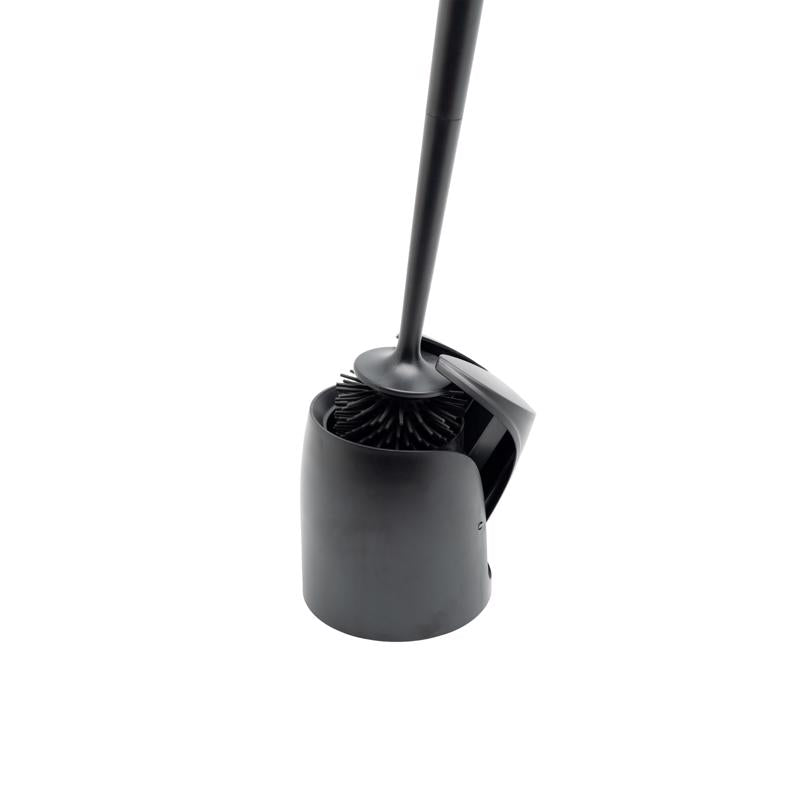 Zenna Home Toilet Bowl Brush & Holder Black