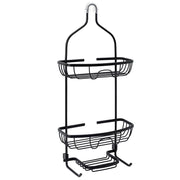 Zenna Home 24.25 in. H X 11 in. W X 4.5 in. L Matte Black Shower Caddy