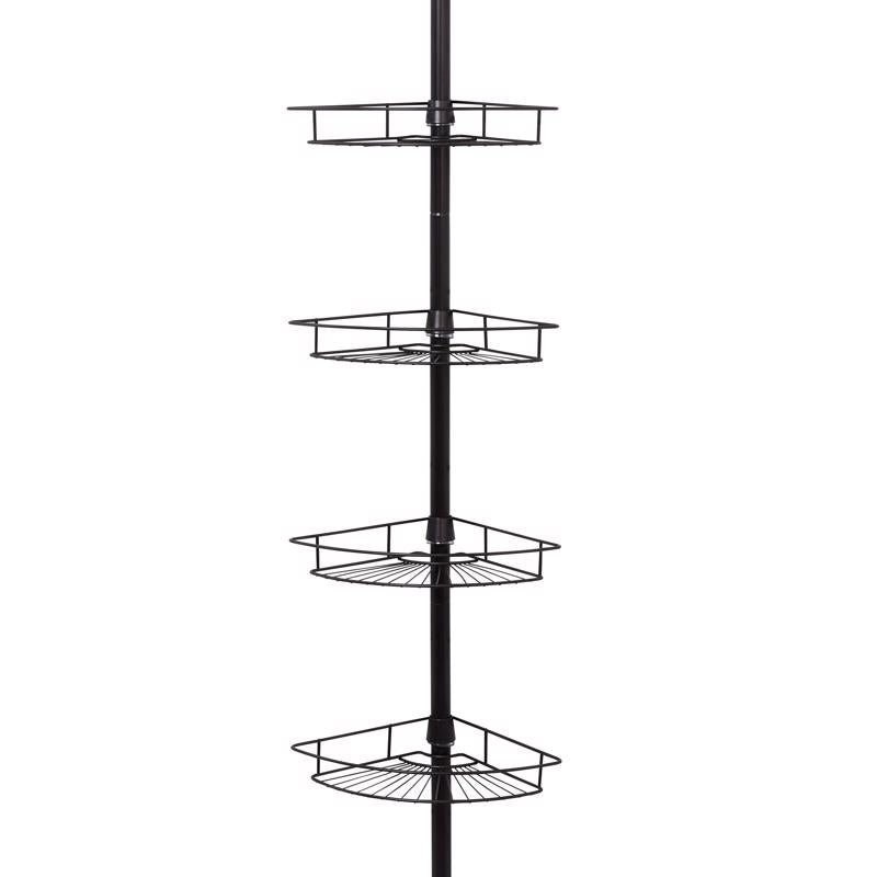 Zenna Home 97 in. H X 11.5 in. W X 11.5 in. L 4-Shelf Corner Shower Caddy