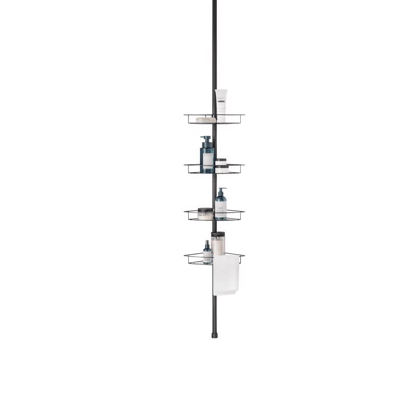 Zenna Home 97 in. H X 11.5 in. W X 11.5 in. L 4-Shelf Corner Shower Caddy