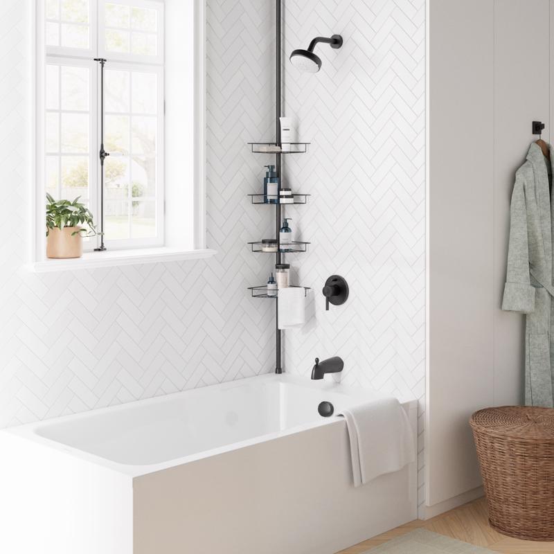 Zenna Home 97 in. H X 11.5 in. W X 11.5 in. L 4-Shelf Corner Shower Caddy