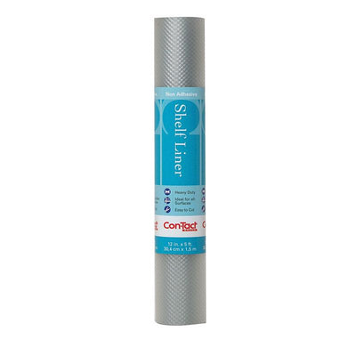 Con-Tact Simple Elegance 5 ft. L X 12 in. W Clear Diamonds Non-Adhesive Shelf Liner