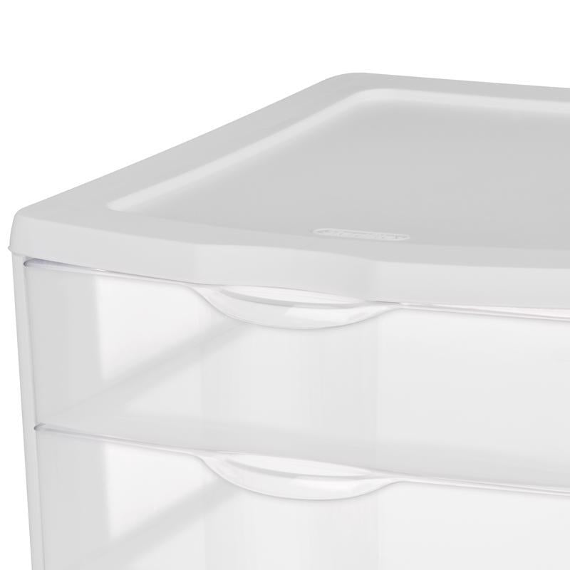 Sterilite 3.6 cu ft White Drawer Organizer 9.625 in. H X 11 in. W X 13.5 in. D Stackable
