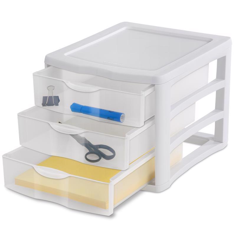 Sterilite 3.6 cu ft White Drawer Organizer 9.625 in. H X 11 in. W X 13.5 in. D Stackable