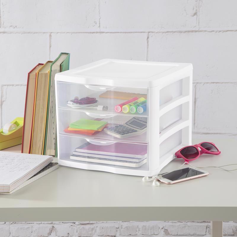 Sterilite 3.6 cu ft White Drawer Organizer 9.625 in. H X 11 in. W X 13.5 in. D Stackable