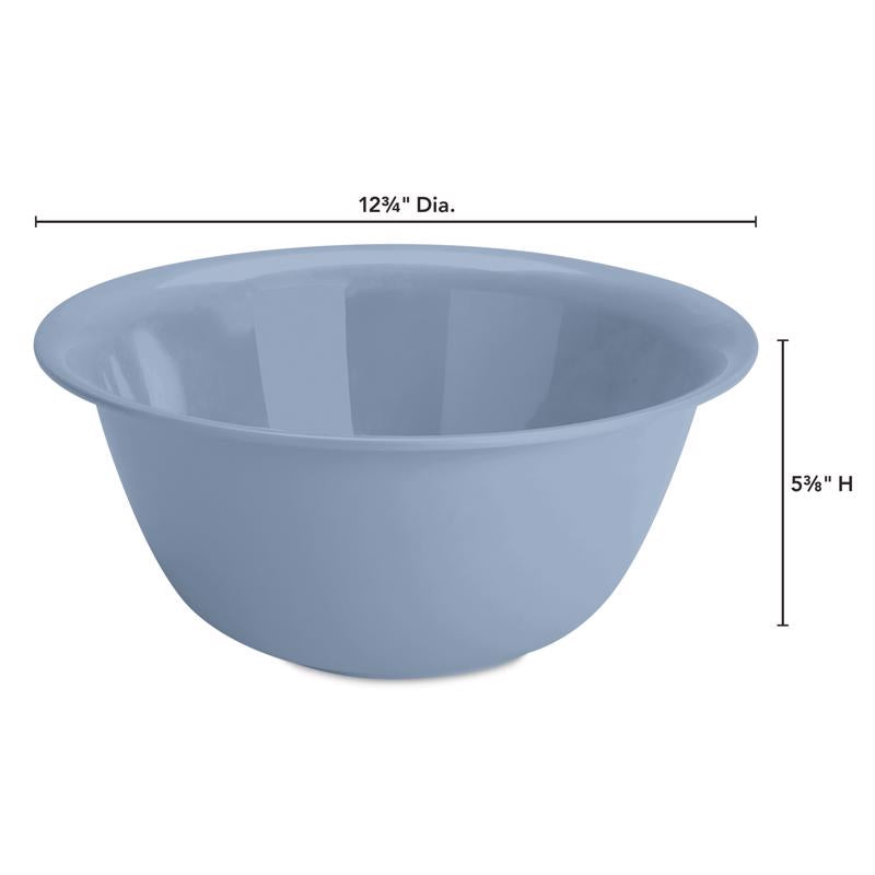 Sterilite 192 oz Blue Plastic Round Bowl 12.37 in. D