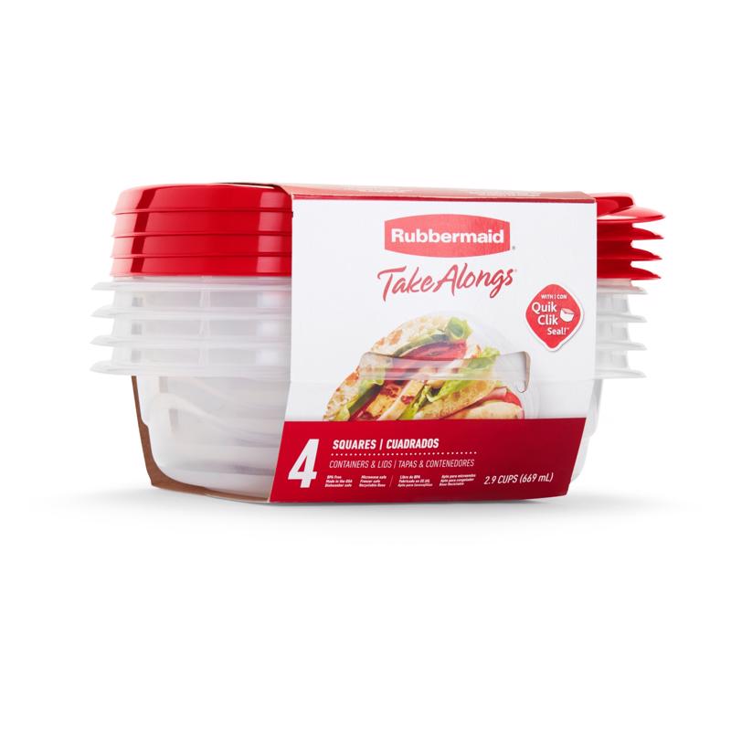 Rubbermaid TakeAlongs 23.5 oz Clear Food Storage Container 4 pk