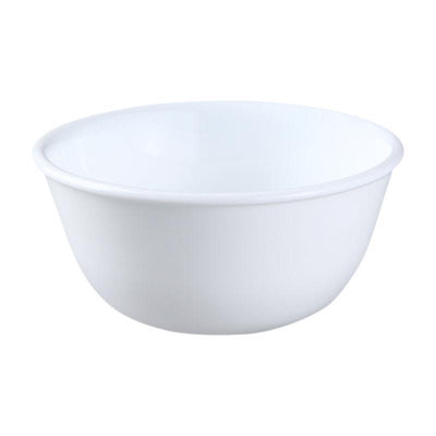 Corelle 12 oz Winter Frost Glass/Porcelain Soup/Dessert Cup Bowl 5.5 in. D