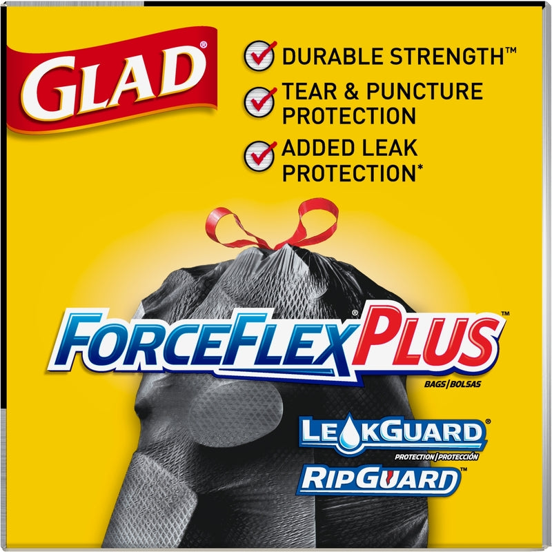 Glad ForceFlex Plus 30 gal No Scent Trash Bags Drawstring 25 pk