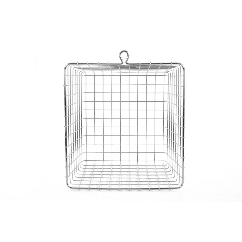 Spectrum 13.75 in. L X 11.25 in. W X 8 in. H Silver Storage Basket