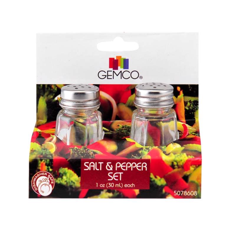 Lifetime Clear Glass Salt and Pepper Set Salt and Pepper Set 2 pk