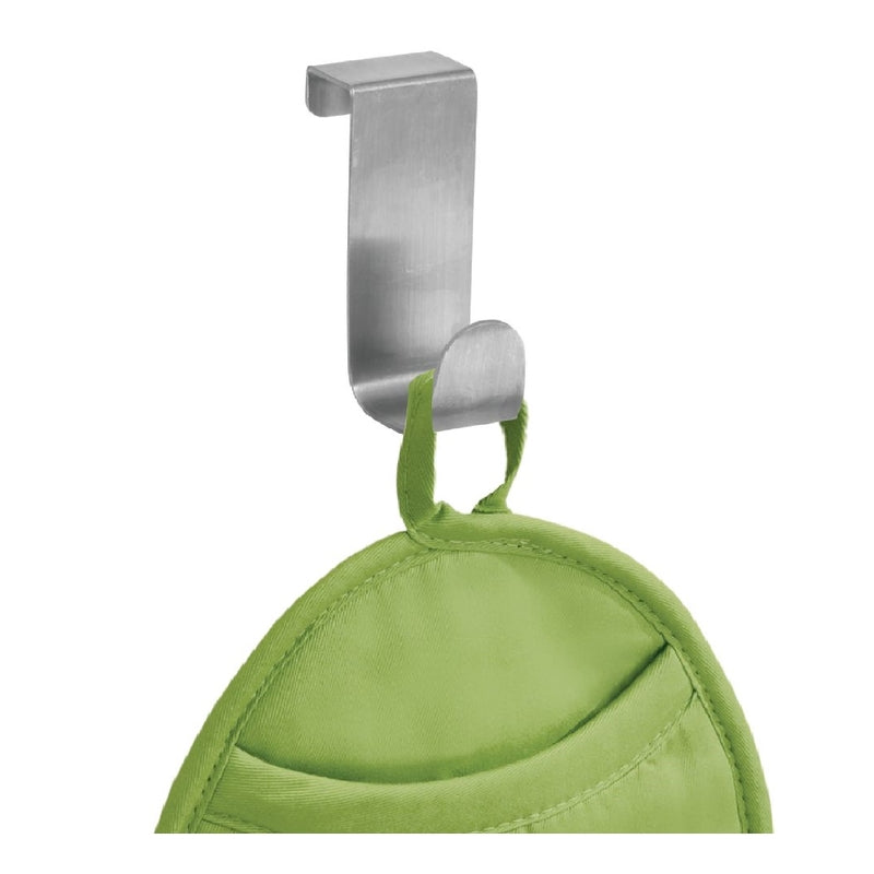 iDesign Forma 3-1/4 in. L Brushed Nickel Silver Stainless Steel Small Over the Cabinet Hook