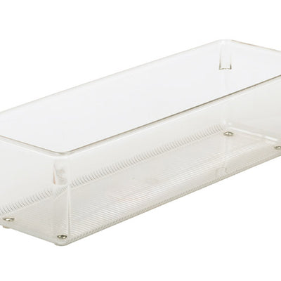 iDesign Linus 3 in. H X 4 in. W X 12 in. D Plastic Drawer Organizer