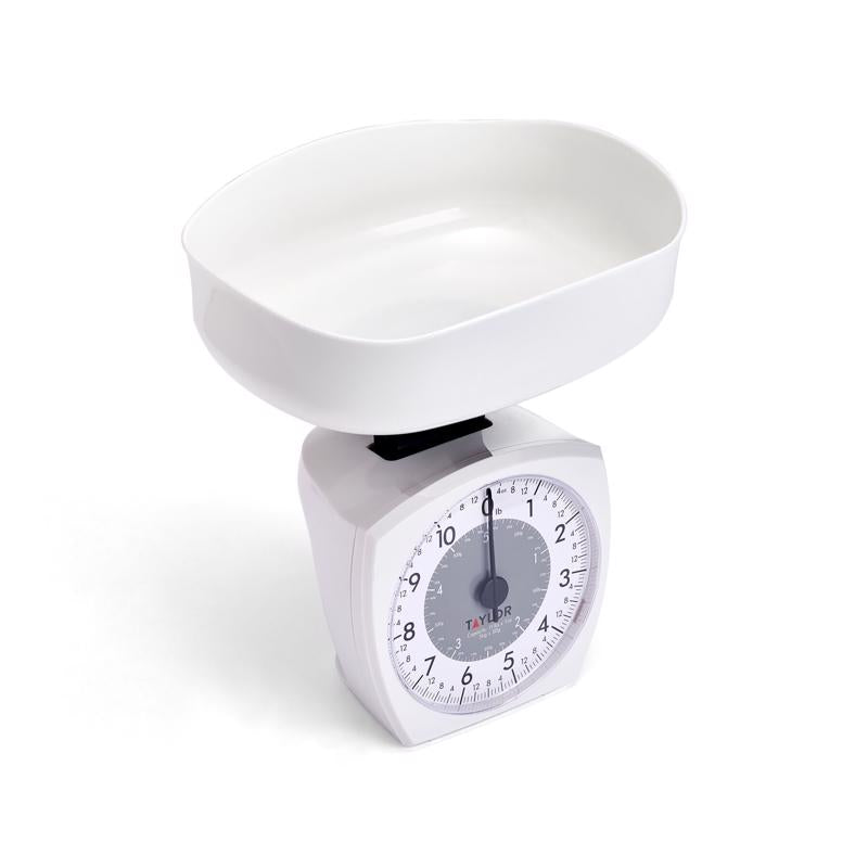 Taylor White Analog Kitchen Scale 11 lb
