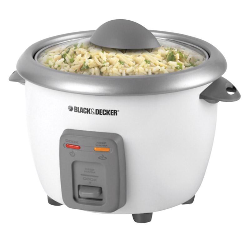Black+Decker White 6 cups Rice Cooker