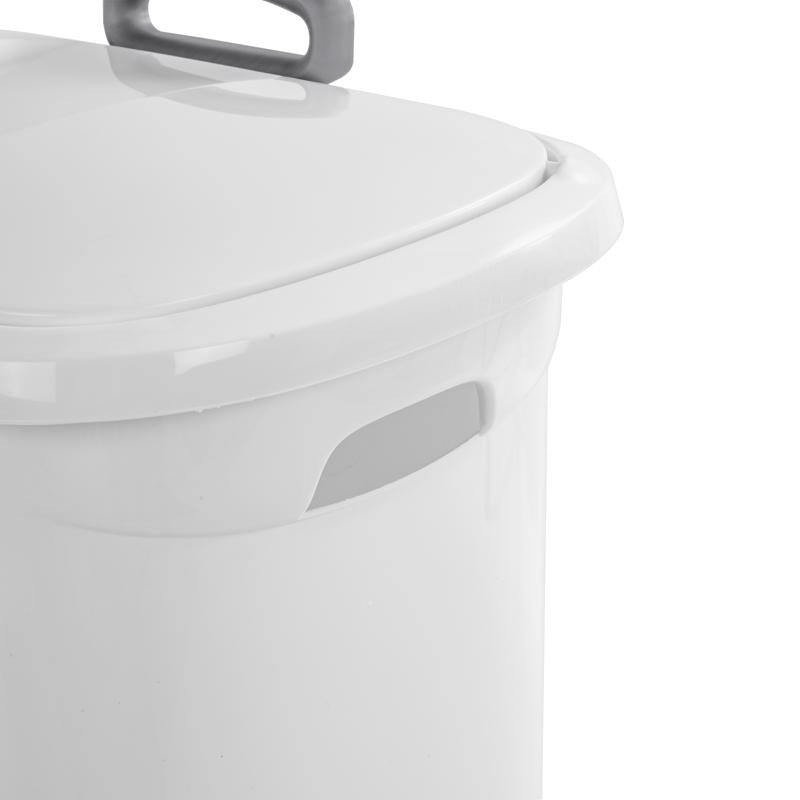 Sterilite White Plastic Wheeled Laundry Basket