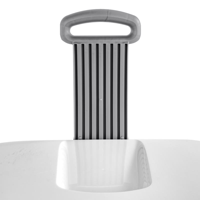 Sterilite White Plastic Wheeled Laundry Basket