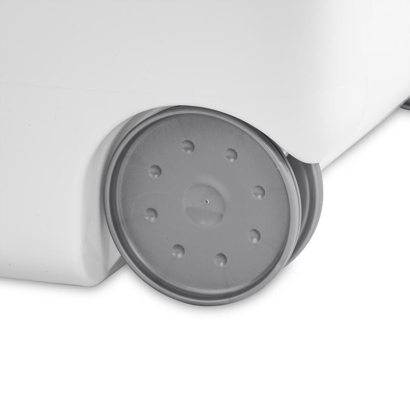 Sterilite White Plastic Wheeled Laundry Basket