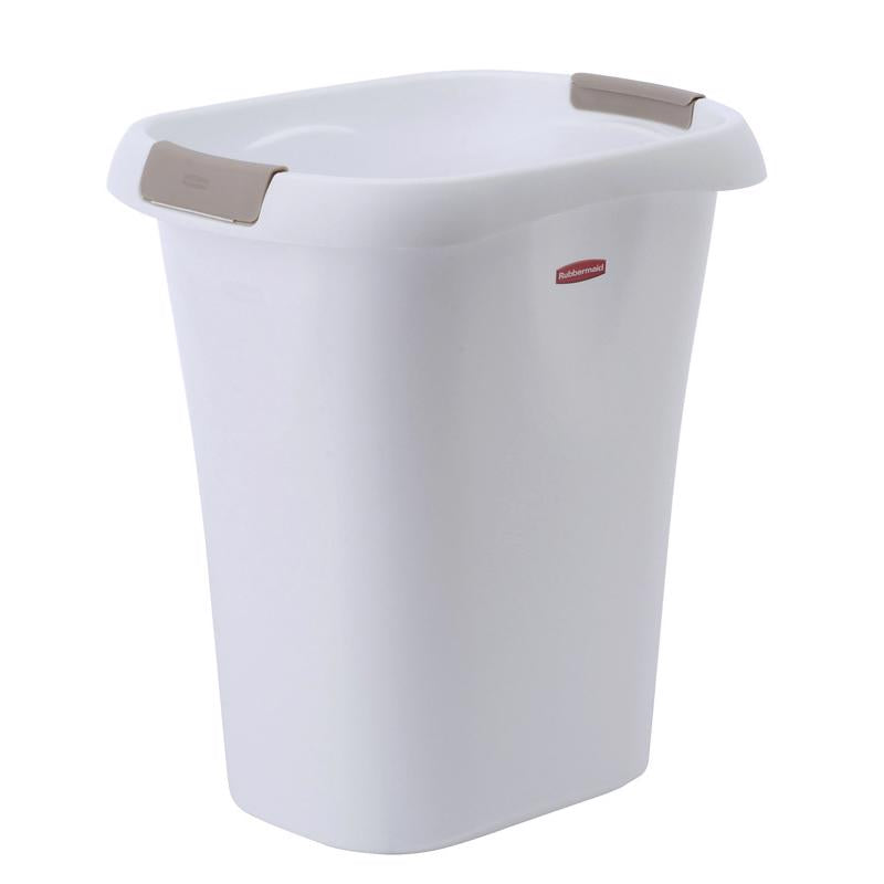 Rubbermaid 5.25 gal White Polypropylene Open Top Wastebasket